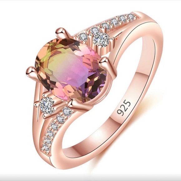 Jewelry - 18k gold filled 925 engagement ring size 6